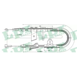 Rankinio stabdžio trosas  LPR C0022B