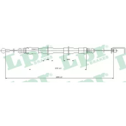 Rankinio stabdžio trosas  LPR C0129B