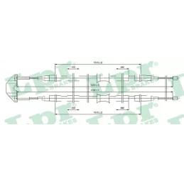 Rankinio stabdžio trosas  LPR C0550B
