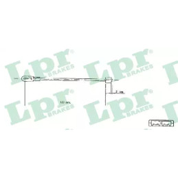 Rankinio stabdžio trosas  LPR C0578B