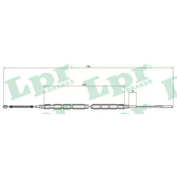 Rankinio stabdžio trosas  LPR C0657B