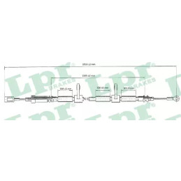 Rankinio stabdžio trosas  LPR C0985B