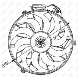 Radiatoriaus ventiliatorius  NRF 47028