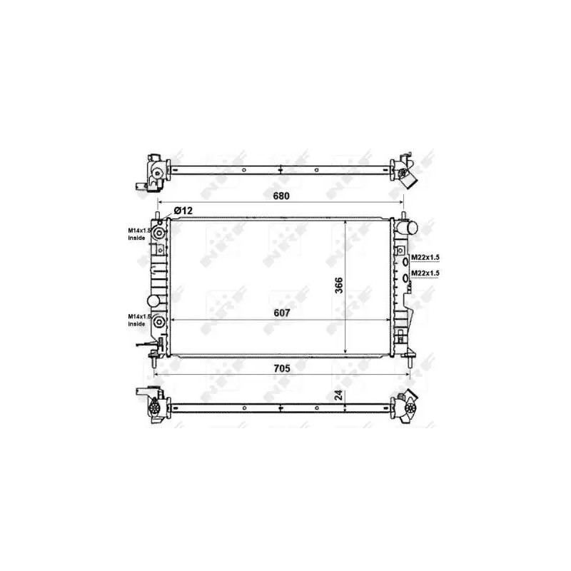 Variklio aušinimo radiatorius  NRF 50219