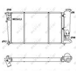 Variklio aušinimo radiatorius  NRF 50414