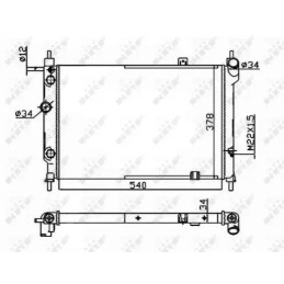 Variklio aušinimo radiatorius  NRF 514647