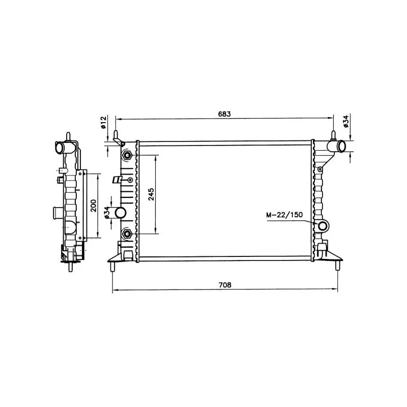 Variklio aušinimo radiatorius  NRF 519516