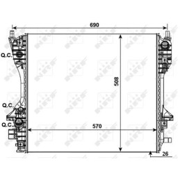 Variklio aušinimo radiatorius  NRF 53012