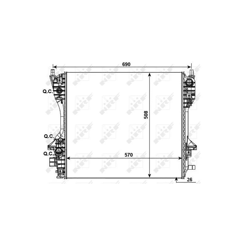 Variklio aušinimo radiatorius  NRF 53012