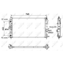 Variklio aušinimo radiatorius  NRF 53159