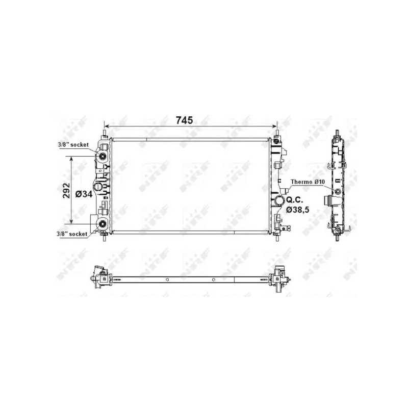 Variklio aušinimo radiatorius  NRF 53159