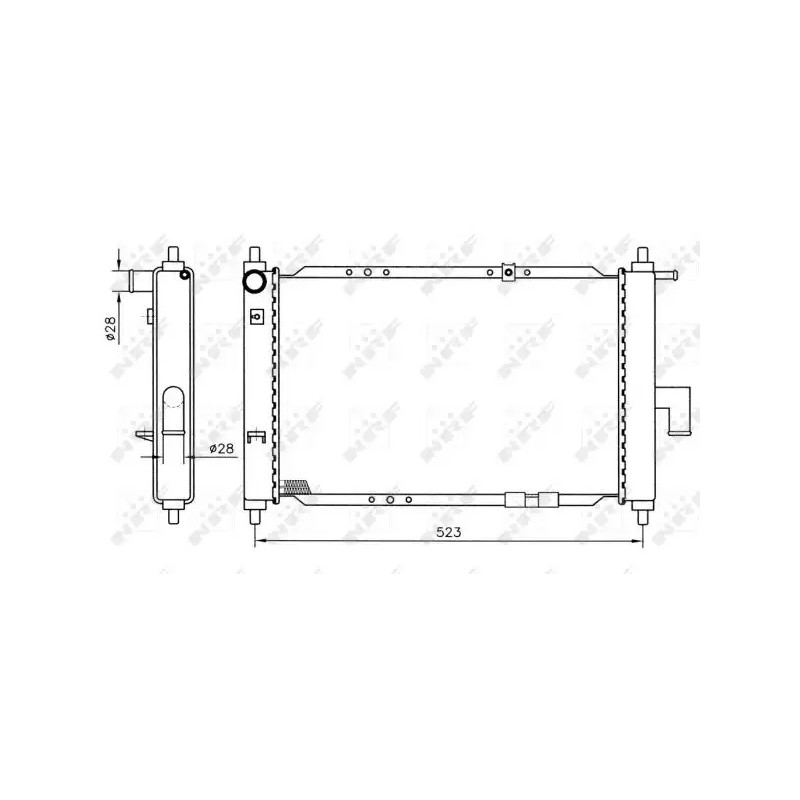 Variklio aušinimo radiatorius  NRF 53375