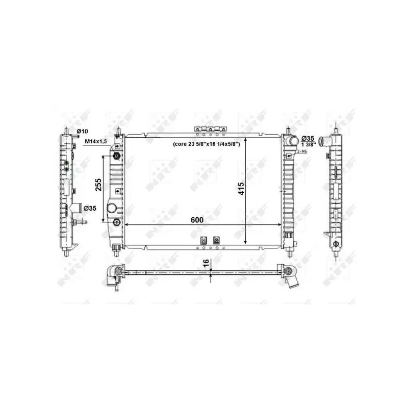 Variklio aušinimo radiatorius  NRF 53639