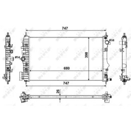 Variklio aušinimo radiatorius  NRF 53774