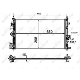 Variklio aušinimo radiatorius  NRF 53773