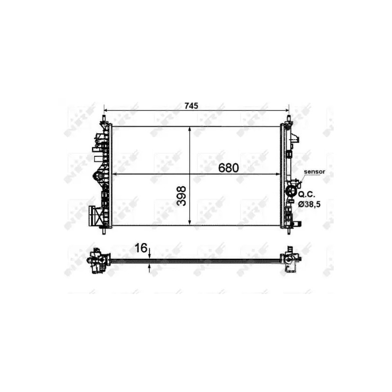 Variklio aušinimo radiatorius  NRF 53773