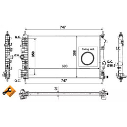 Variklio aušinimo radiatorius  NRF 53777