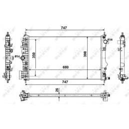 Variklio aušinimo radiatorius  NRF 53775