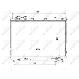 Variklio aušinimo radiatorius  NRF 53847