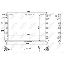 Variklio aušinimo radiatorius  NRF 53902