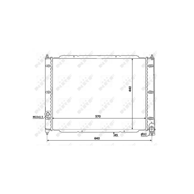 Variklio aušinimo radiatorius  NRF 53944