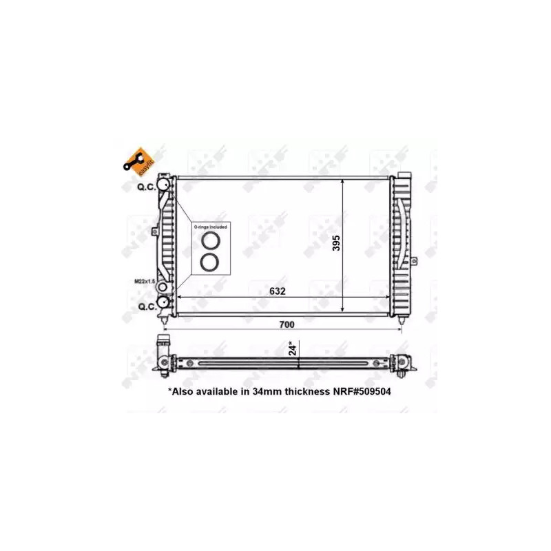 Variklio aušinimo radiatorius  NRF 56127