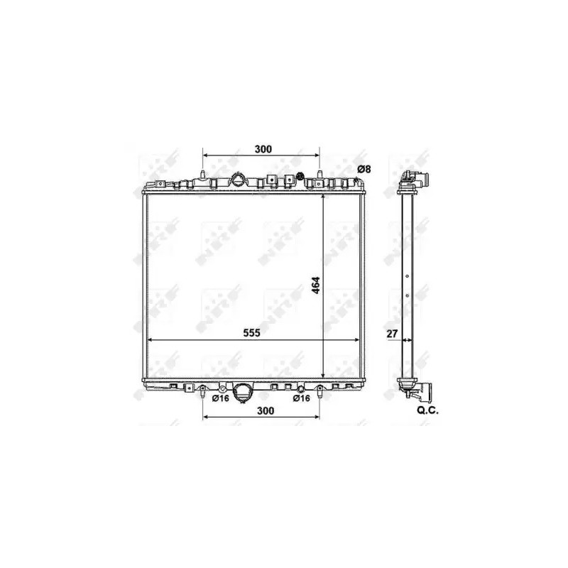 Variklio aušinimo radiatorius  NRF 58373