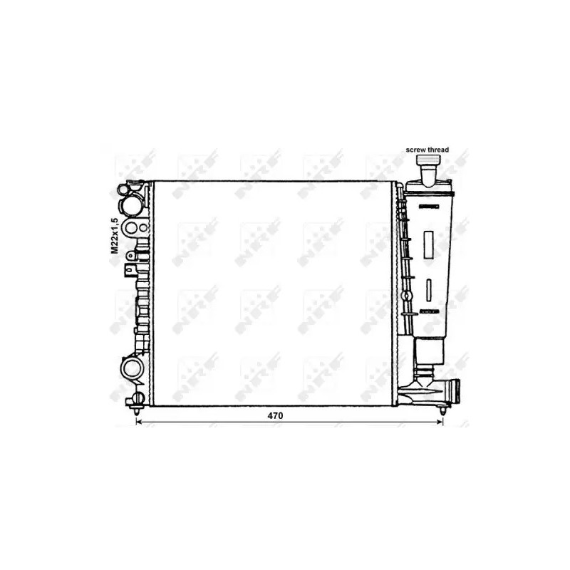 Variklio aušinimo radiatorius  NRF 58959