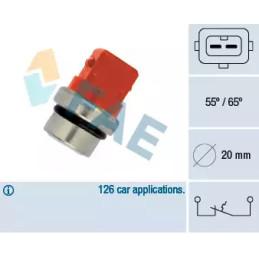 Aušinimo skyščio įspėjimo lemputės temperatūros jungiklis  FAE 35320