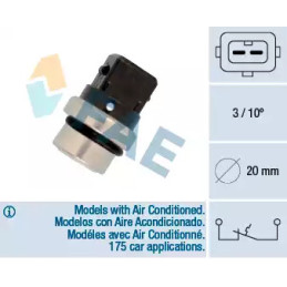 Aušinimo skyščio įspėjimo lemputės temperatūros jungiklis  FAE 35650