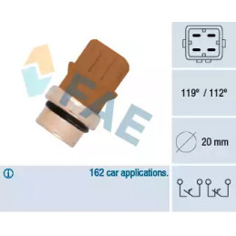Aušinimo skyščio įspėjimo lemputės temperatūros jungiklis  FAE 35580