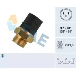 Radiatoriaus ventiliatoriaus temperatūros jungiklis  FAE 38180