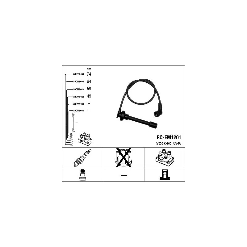 Uždegimo laidų komplektas  NGK 0346