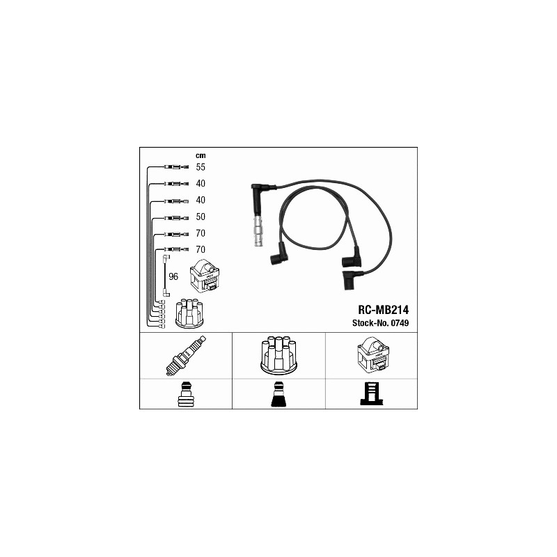 Uždegimo laidų komplektas  NGK 0749