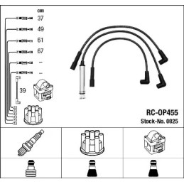 Uždegimo laidų komplektas  NGK 0825