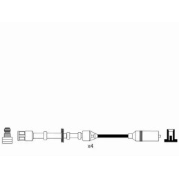 Uždegimo laidų komplektas  NGK 0967