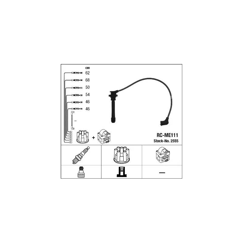 Uždegimo laidų komplektas  NGK 2555