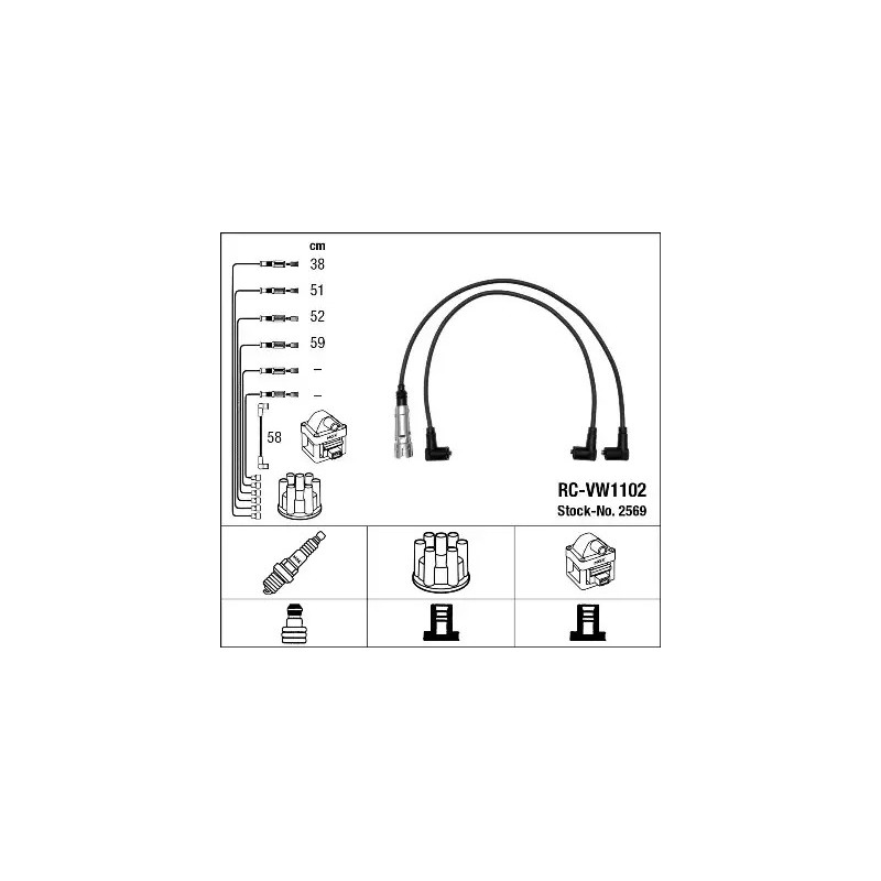 Uždegimo laidų komplektas  NGK 2569