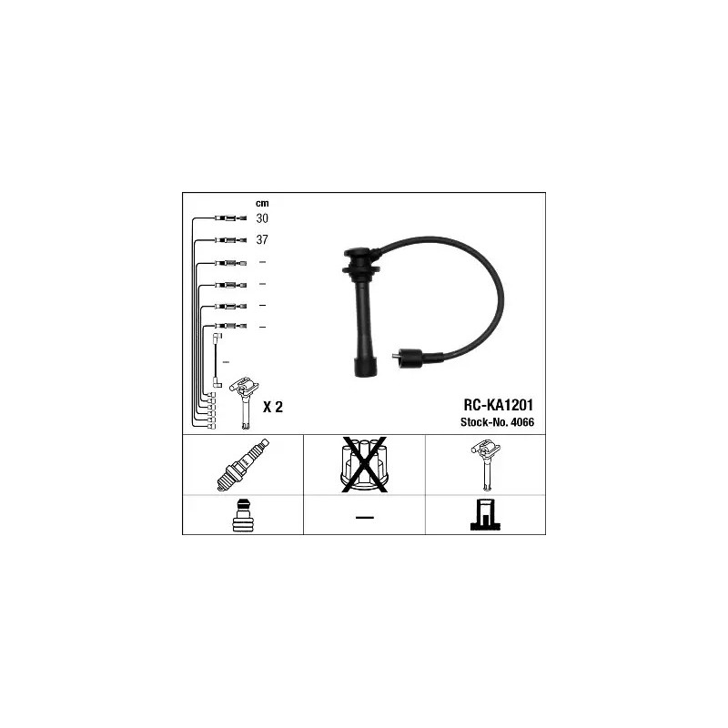 Uždegimo laidų komplektas  NGK 4066