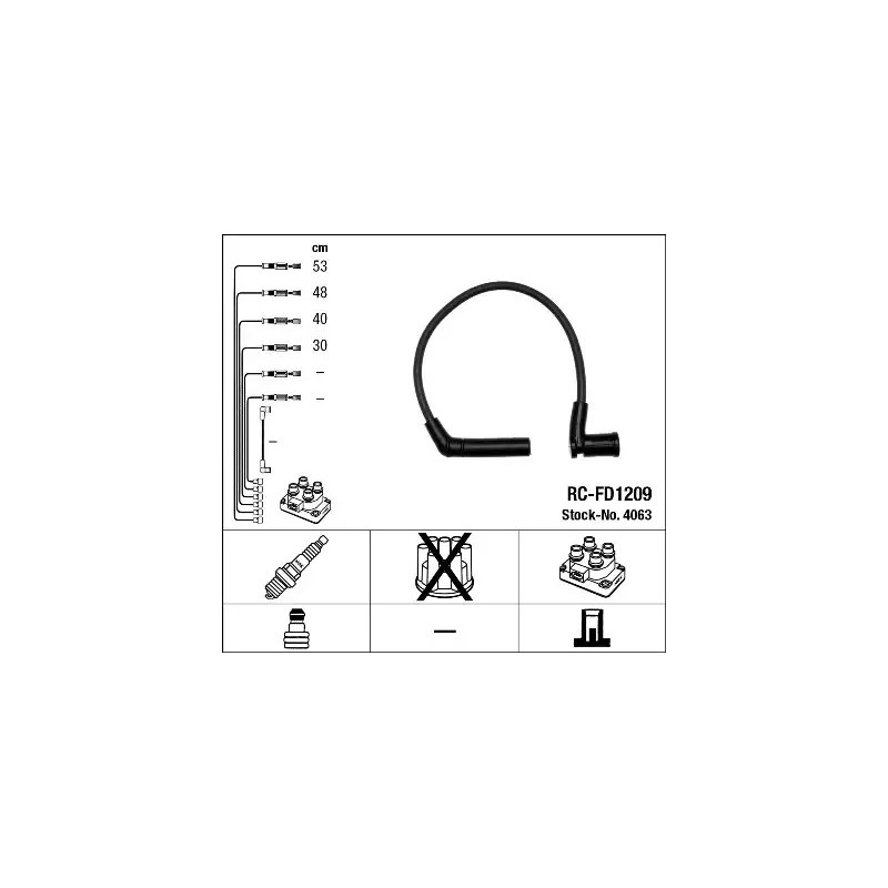 Uždegimo laidų komplektas  NGK 4063