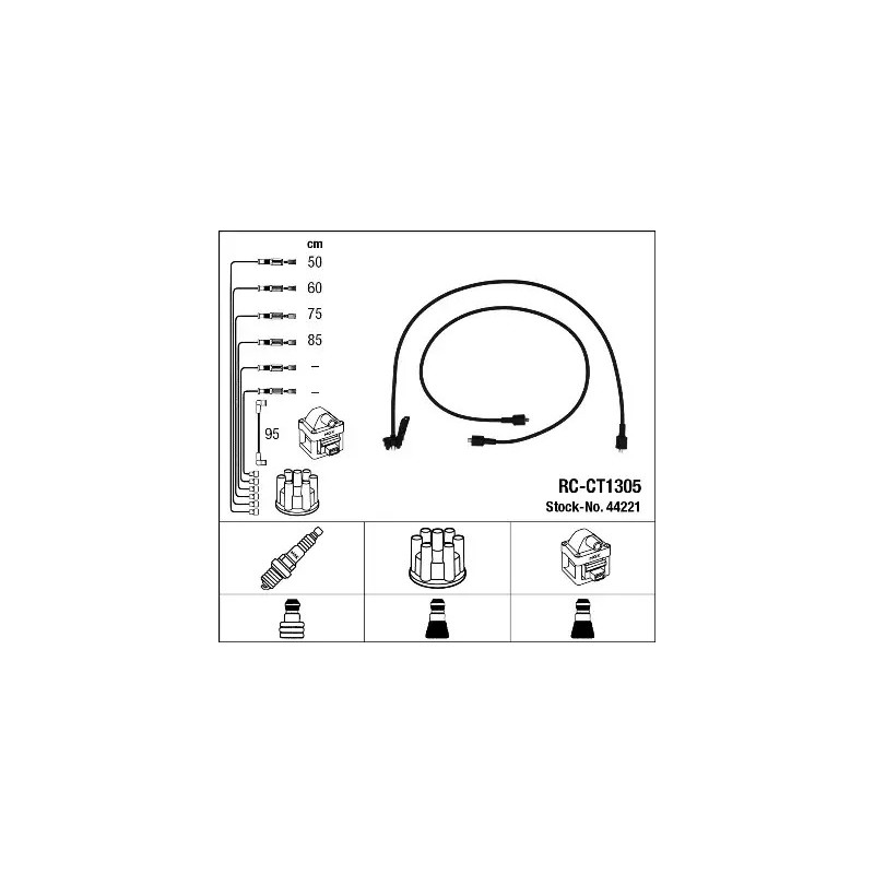 Uždegimo laidų komplektas  NGK 44221