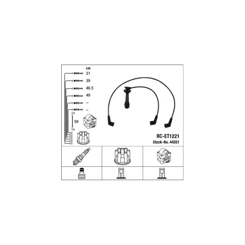 Uždegimo laidų komplektas  NGK 44261