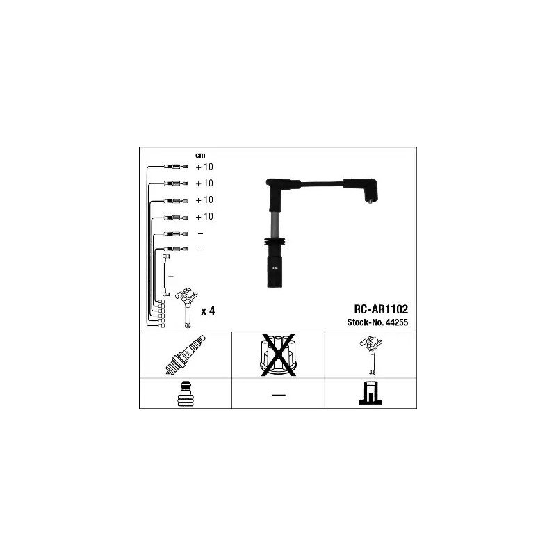 Uždegimo laidų komplektas  NGK 44255
