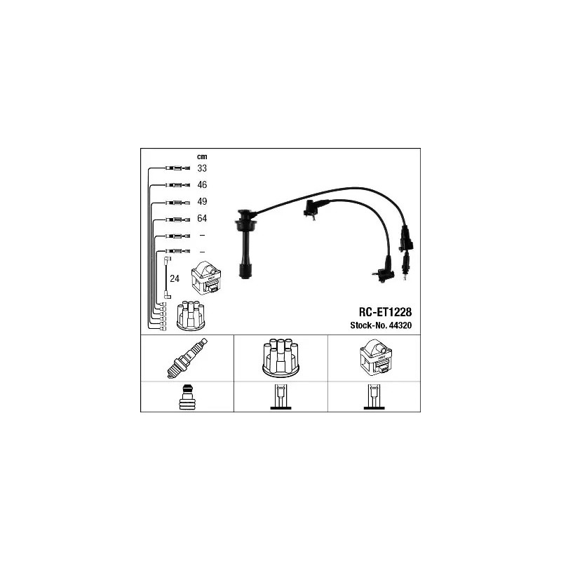 Uždegimo laidų komplektas  NGK 44320