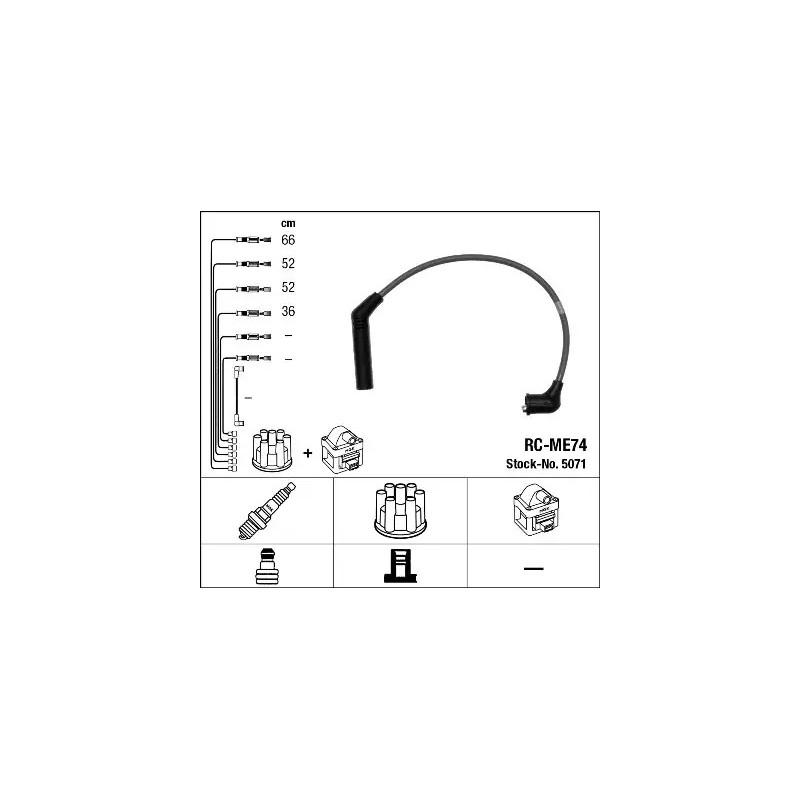 Uždegimo laidų komplektas  NGK 5071