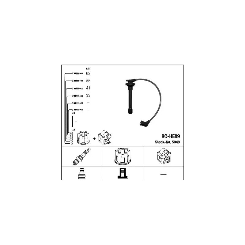 Uždegimo laidų komplektas  NGK 5049