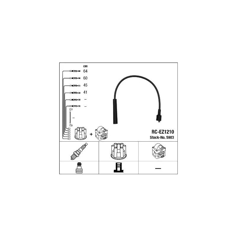 Uždegimo laidų komplektas  NGK 5903