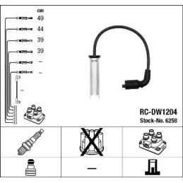 Uždegimo laidų komplektas  NGK 6258
