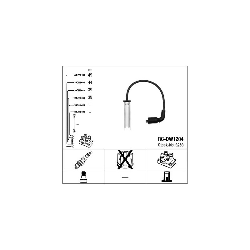 Uždegimo laidų komplektas  NGK 6258