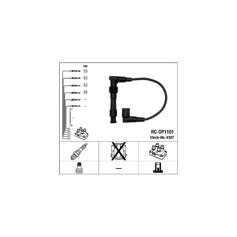 Uždegimo laidų komplektas  NGK 6307
